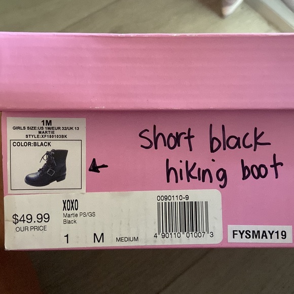 Black Boots with buckles and lace up. Girls sz 1. Style “Martie” by XOXO. - Picture 7 of 7